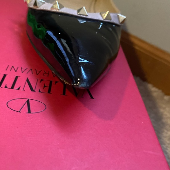 Valentino Garavani Rockstud Pointed Toe Ballerina Flat - Picture 11 of 13